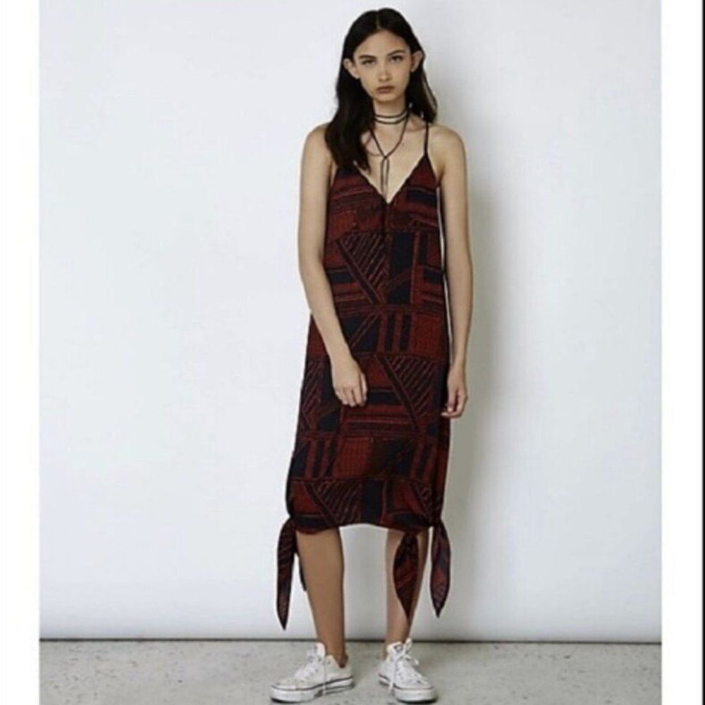 Fifth Label Lost Paradise Shark Bite Hem Maxi Sleeveless Dress Women’s Sz Large